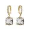 Black Square Crystal Earrings*Royal Collection Shop Clearance