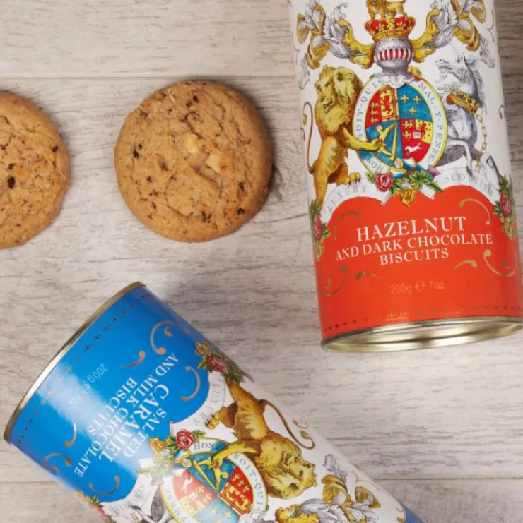 Buckingham Palace Hazelnut And Chocolate Chip Biscuit Tube*Royal Collection Shop Hot