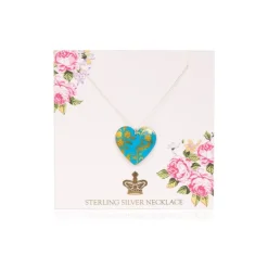 Coat Of Arms Tin Heart Pendant*Royal Collection Shop New